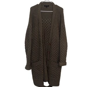 Banana Republic Olive Green Knit Chunky Cardigan Sweater XL